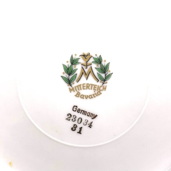 Set 2 Mitterteich Bavaria Germany 7.5" Decorative Bird Plates with Gold Accents - Picture 8 of 12